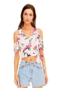 Lauren Top -Astr The Label Shop ACT13609 PINK MULTI FLORAL 4