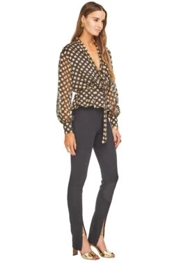 Lennox Top -Astr The Label Shop ACT13914 BLACK GOLD DOT 02
