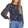 Paisley Blouse 2 Paisley Blouse -Astr The Label Shop ACT15074 NAVY FLORAL DOT 00