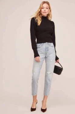 Lana Mock Neck Sweater -Astr The Label Shop ACT15096 BLACK 1 033f5f68 d4da 4e9b a210 e72e41613fc5