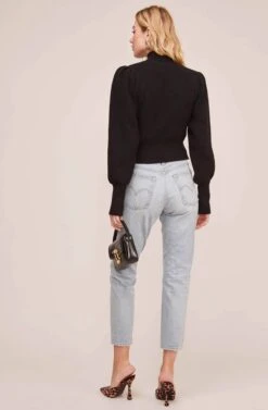 Lana Mock Neck Sweater -Astr The Label Shop ACT15096 BLACK 4 9c229ad3 e82e 4230 bf18 e6209153f249