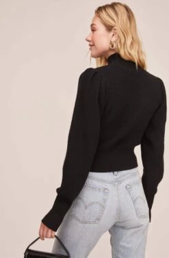 Lana Mock Neck Sweater -Astr The Label Shop ACT15096 BLACK 5 cdf3afd1 e179 4ff1 9cdb 8041f17a79cd