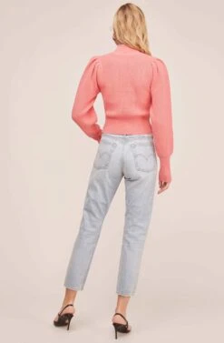 Lana Mock Neck Sweater -Astr The Label Shop ACT15096 CORAL 3 485a4808 fe41 4975 9712 b153ff26a6d7
