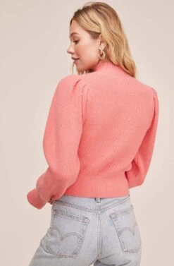Lana Mock Neck Sweater -Astr The Label Shop ACT15096 CORAL 4 40051954 320a 45f7 87fa 9e861456bc83