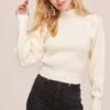 Lana Mock Neck Sweater -Astr The Label Shop ACT15096 OFF WHITE 2 6b0c1ef0 21c9 4546 8338 96cc56bc352b