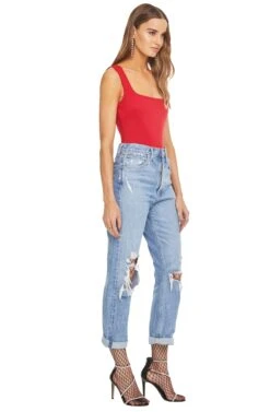 Nellie Tank Bodysuit -Astr The Label Shop ACT15122 CHERRY RED 2