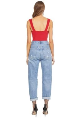 Nellie Tank Bodysuit -Astr The Label Shop ACT15122 CHERRY RED 3