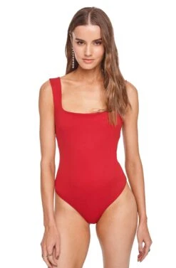 Nellie Tank Bodysuit -Astr The Label Shop ACT15122 CHERRY RED 4