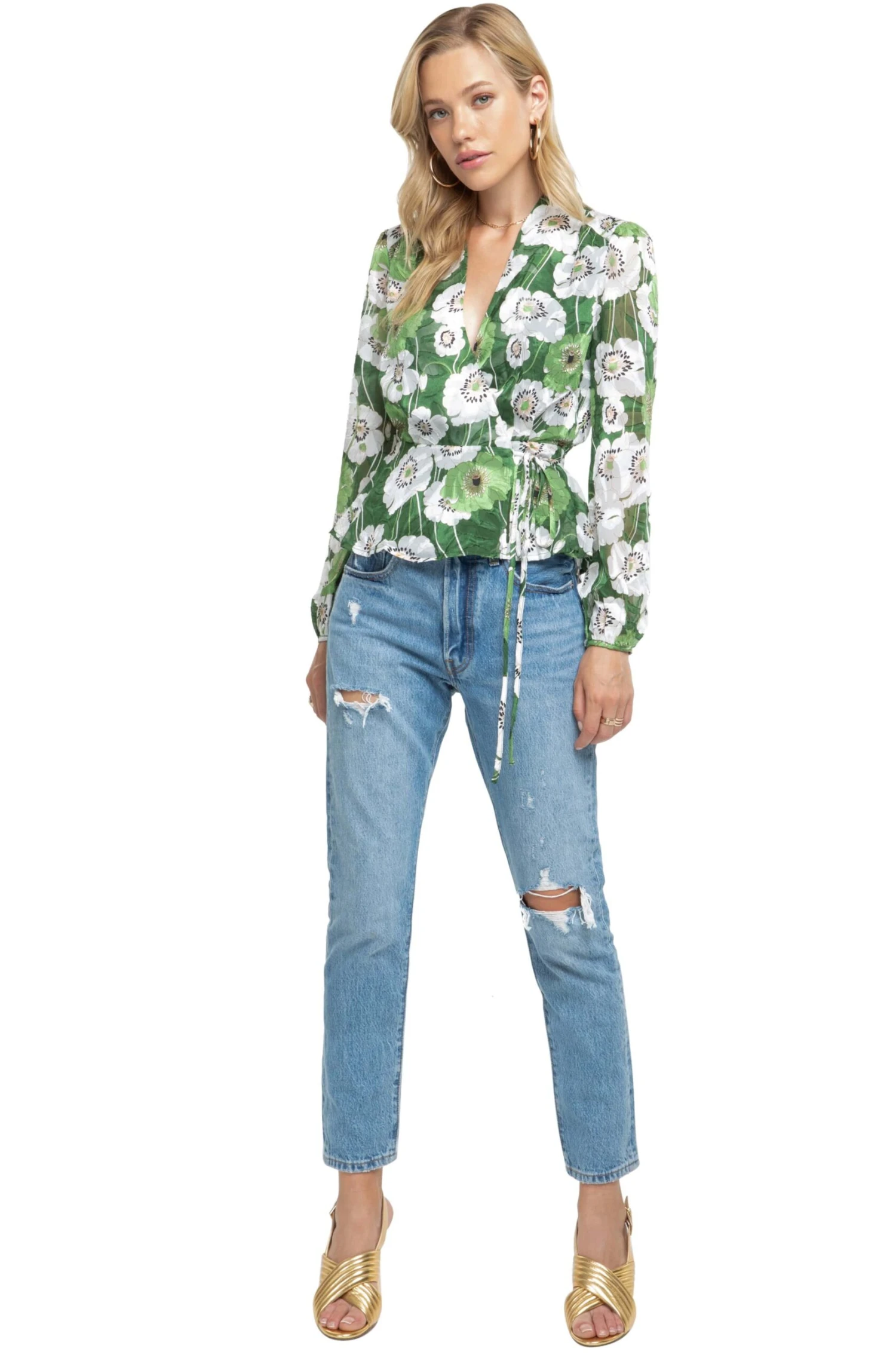 Long Sleeve Wrap Top 4 Long Sleeve Wrap Top - Image 2