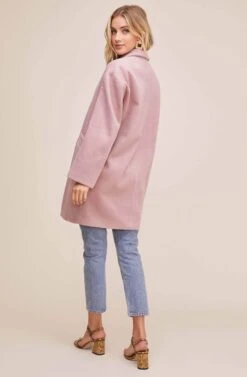 One Button Closure Topcoat -Astr The Label Shop ACT15261 LAVENDER 4