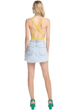 Camden Striped Tank Bodysuit -Astr The Label Shop ACT15264 LEMONADE STRIPE 3