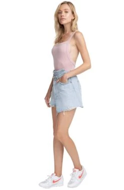 Camden Striped Tank Bodysuit -Astr The Label Shop ACT15264 PINK PARFAIT STRIPE 2