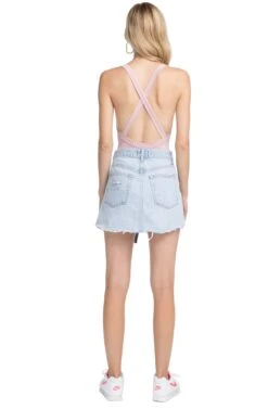 Camden Striped Tank Bodysuit -Astr The Label Shop ACT15264 PINK PARFAIT STRIPE 3