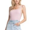Camden Striped Tank Bodysuit -Astr The Label Shop ACT15264 PINK PARFAIT STRIPE 5