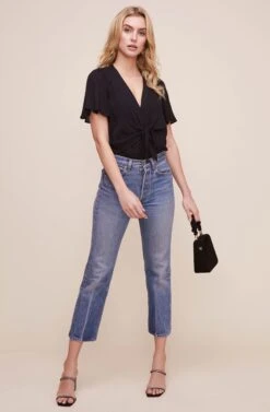 Cory Twist Front Bodysuit 29 Cory Twist Front Bodysuit -Astr The Label Shop ACT15310B BLACK 3