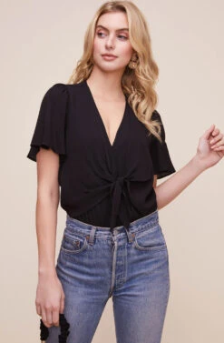 Cory Twist Front Bodysuit 26 Cory Twist Front Bodysuit -Astr The Label Shop ACT15310B BLACK 4