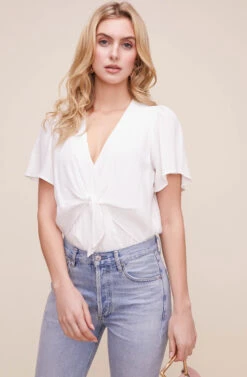 Cory Twist Front Bodysuit 19 Cory Twist Front Bodysuit -Astr The Label Shop ACT15310B WHITE 4