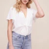 Cory Twist Front Bodysuit -Astr The Label Shop ACT15310B WHITE 6