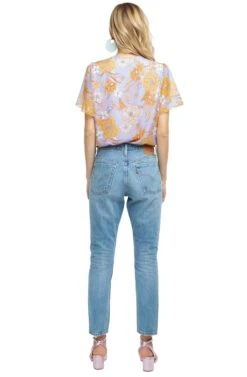 Cory Floral Bodysuit 13 Cory Floral Bodysuit -Astr The Label Shop ACT15310 ELECTRIC LILAC FLORAL 3