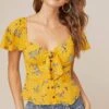Karla Floral Top -Astr The Label Shop ACT15311 MARIGOLD MULTI FLORAL 2 2 A