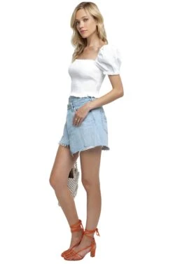 Mason Crop Top -Astr The Label Shop ACT15321 WHITE 2