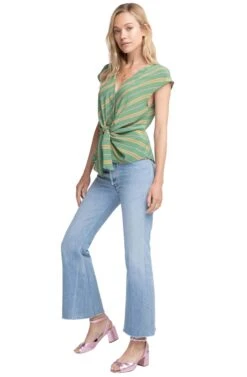 Clark Striped Top -Astr The Label Shop ACT15362 EMERALD STRIPE 2