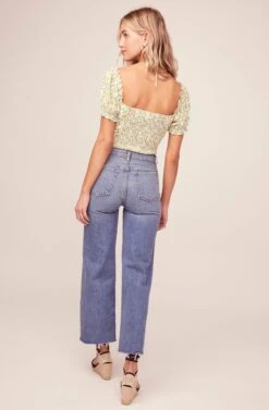 Rita Crop Top -Astr The Label Shop ACT15373 LEMON DROP 3