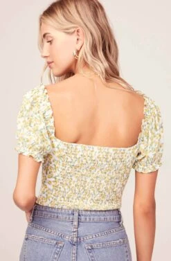 Rita Crop Top -Astr The Label Shop ACT15373 LEMON DROP 4