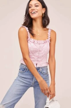 Esther Floral Eyelet Top