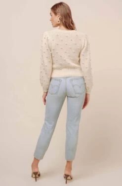 Aidy Puff Sleeve Sweater -Astr The Label Shop ACT15474 CREAM CREAM 6