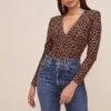 Inca Leopard Print Bodysuit -Astr The Label Shop ACT15571 NUDELEOPARDBURNOUT 3