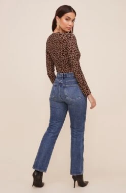 Inca Leopard Print Bodysuit -Astr The Label Shop ACT15571 NUDELEOPARDBURNOUT 4