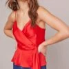 Nile Wrap Top -Astr The Label Shop ACT15582 RED 1A