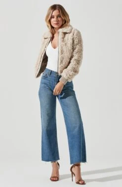 Suzanne Faux Fur Jacket 13 Suzanne Faux Fur Jacket -Astr The Label Shop ACT15588C OATMEAL 3