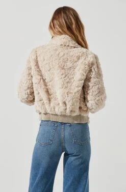 Suzanne Faux Fur Jacket 14 Suzanne Faux Fur Jacket -Astr The Label Shop ACT15588C OATMEAL 6