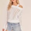 Daphne Off Shoulder Sweater -Astr The Label Shop ACT15730 WHITE 2A
