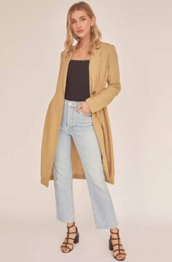 Reede Long Jacket -Astr The Label Shop ACT15805 KHAKI 1A