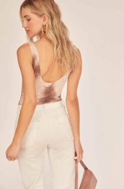 Retrograde Tie Dye Bodysuit -Astr The Label Shop ACT15842 MOCHA TIE DYE 4A