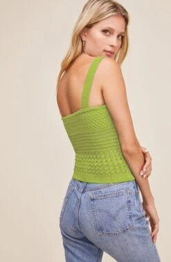 Darci Smocked Top -Astr The Label Shop ACT15849 GREEN 4 UPDATED