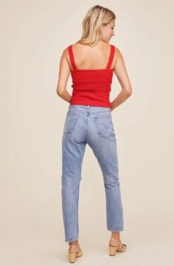 Darci Smocked Top -Astr The Label Shop ACT15849 RED 3