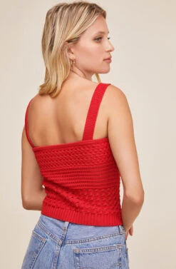 Darci Smocked Top -Astr The Label Shop ACT15849 RED 4