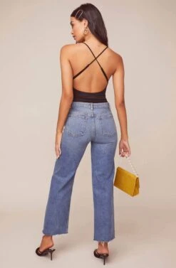 Infinity Cross Back Bodysuit -Astr The Label Shop ACT15925 BLACK 3