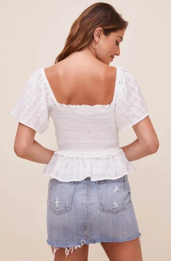 January Flutter Sleeve Top -Astr The Label Shop ACT16012B WHITE 6 2f5c1ed3 8287 49cb 83e5 6fb917edc213