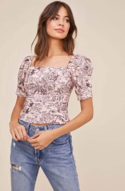 Bondi Tropical Puff Sleeve Top