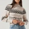 Maria Sweater -Astr The Label Shop ACT16107 IVORY BLACKMULTI 2