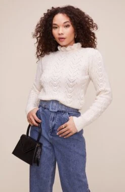 Sally Mock Neck Sweater 31 Sally Mock Neck Sweater -Astr The Label Shop ACT16116 CREAM 7