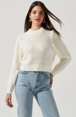 Kellie Mock Neck Sweater 22 Kellie Mock Neck Sweater -Astr The Label Shop ACT16130 OFF WHITE 2