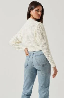 Kellie Mock Neck Sweater 25 Kellie Mock Neck Sweater -Astr The Label Shop ACT16130 OFF WHITE 4