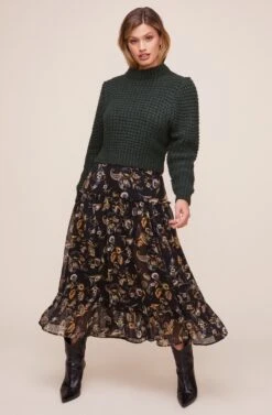 Kellie Mock Neck Sweater 27 Kellie Mock Neck Sweater -Astr The Label Shop ACT16130 PINE 1