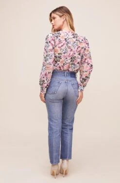 Matilda Floral Bodysuit -Astr The Label Shop ACT16238CCP PINK MULTI FLORAL 4